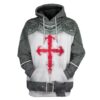 Gearhuman 3D Crusader Knight Armour Custom Hoodie Apparel GW200812 3D Custom Fleece Hoodies Hoodie S