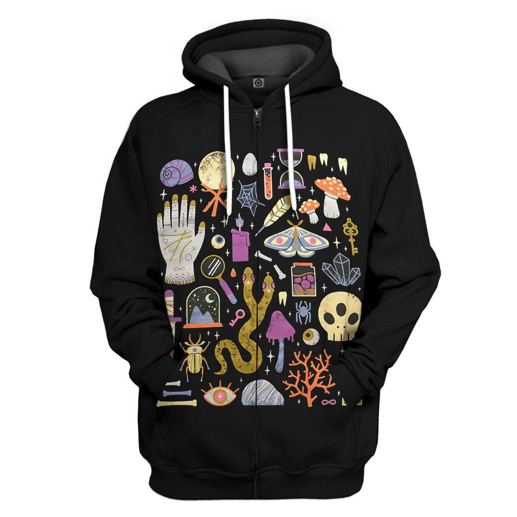 Gearhuman 3D Curiosities Custom Hoodie Apparel GV090916 3D Custom Fleece Hoodies Zip Hoodie S