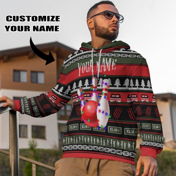 Gearhuman 3D Custom Bowling Ugly Christmas Tshirt Hoodie Apparel GB061111 3D Apparel