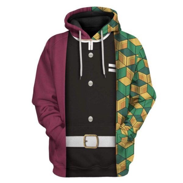 Gearhuman 3D Custom Cosplay Demon Slayer Giyuu Fleece Hoodie Apparel GZ07041 3D Custom Fleece Hoodies Hoodie S 