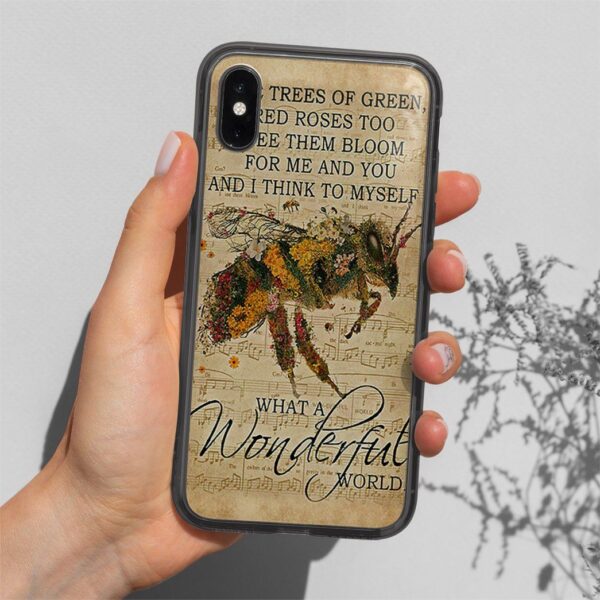 Gearhuman 3D Custom Glass Phone Case Cover Bee GB10112 Glass Phone Case 