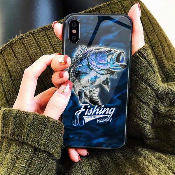 Gearhuman 3D Custom Glass Phone Case Cover Fishing GB051113 Glass Phone Case 