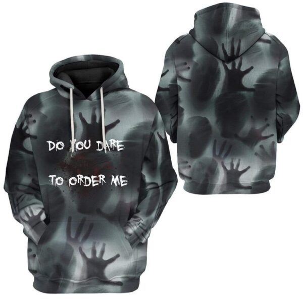 Gearhuman 3D Custom Horror Thinking Fleece Hoodie Apparel GD22044 3D Custom Fleece Hoodies