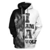 Gearhuman 3D Custom I Am A Wolf Fleece Hoodie Apparel GD06053 3D Custom Fleece Hoodies Hoodie S