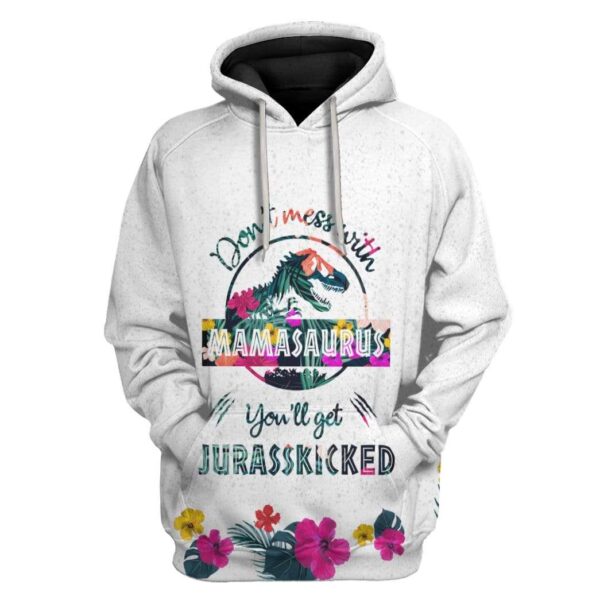 Gearhuman 3D Custom Mamasaurus Hoodie Apparel GD05053 3D Custom Fleece Hoodies Hoodie S 