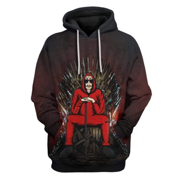 Gearhuman 3D Custom Money Heist Of Thrones Hoodie Apparel GL24041 3D Custom Fleece Hoodies Hoodie S 