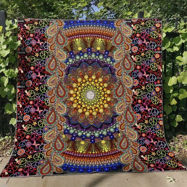Gearhuman 3D Custom Quilt Sunflower Hippie GB04119 Quilt 