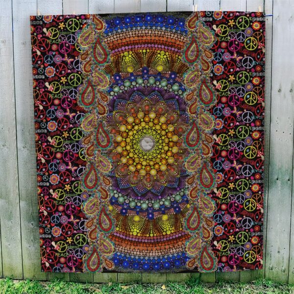 Gearhuman 3D Custom Quilt Sunflower Hippie GB04119 Quilt 