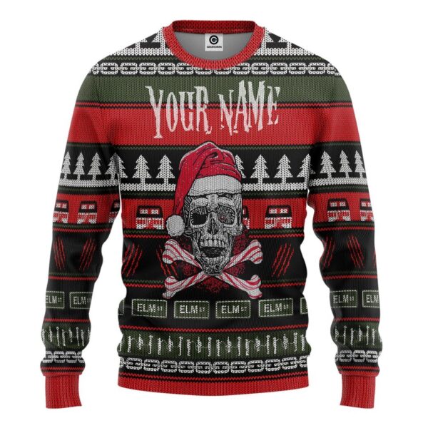 Gearhuman 3D Custom Skul Ugly Christmas Tshirt Hoodie Apparel GB05113 3D Apparel Long Sleeve S 