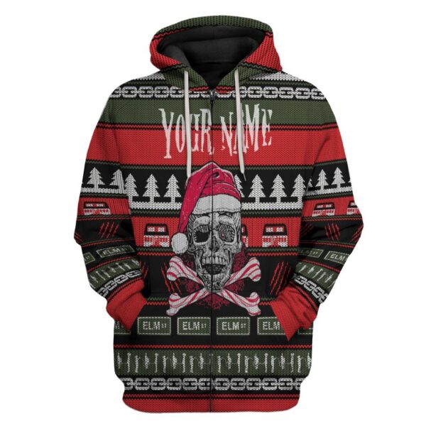 Gearhuman 3D Custom Skul Ugly Christmas Tshirt Hoodie Apparel GB05113 3D Apparel Zip Hoodie S 