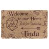 Gearhuman 3D D D Welcome To Our Home Custom Name Doormat GW23023 Doormat Doormat S(15,8''x23,6'')