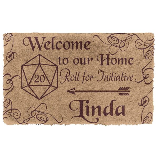 Gearhuman 3D D D Welcome To Our Home Custom Name Doormat GW23023 Doormat Doormat S(15,8''x23,6'')