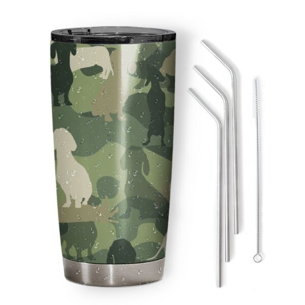 Gearhuman 3D Dachshund Camo Tumbler GK18029 Tumbler
