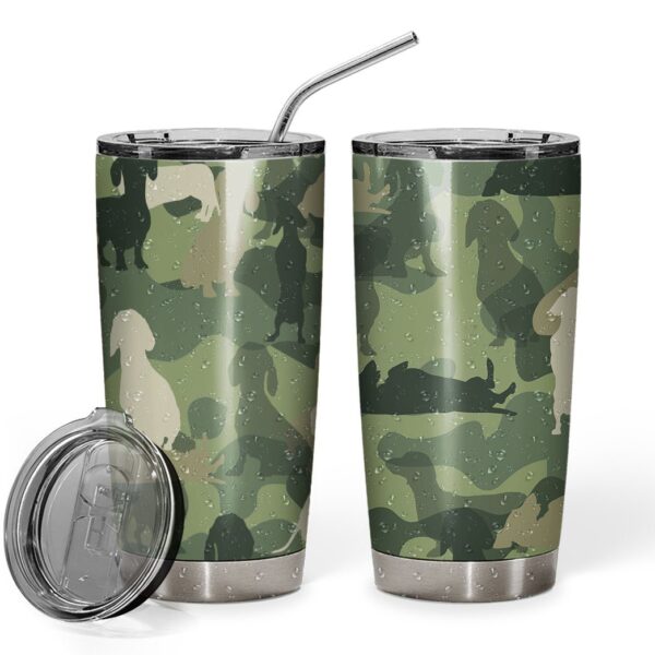 Gearhuman 3D Dachshund Camo Tumbler GK18029 Tumbler Short 20oz