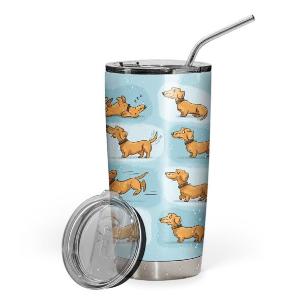 Gearhuman 3D Dachshund Custom Tumbler GB01127 Tumbler Short 20oz 
