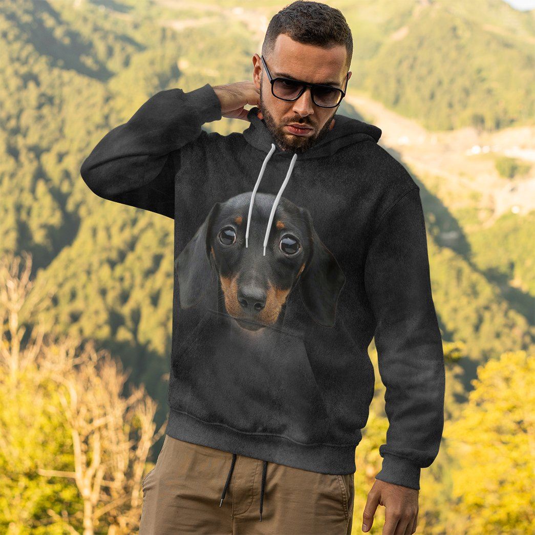 Gearhuman 3D Dachshund Front And Back Tshirt Hoodie Apparel GV09032 3D Apparel