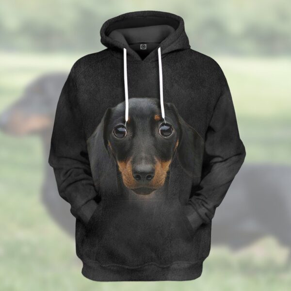 Gearhuman 3D Dachshund Front And Back Tshirt Hoodie Apparel GV09032 3D Apparel