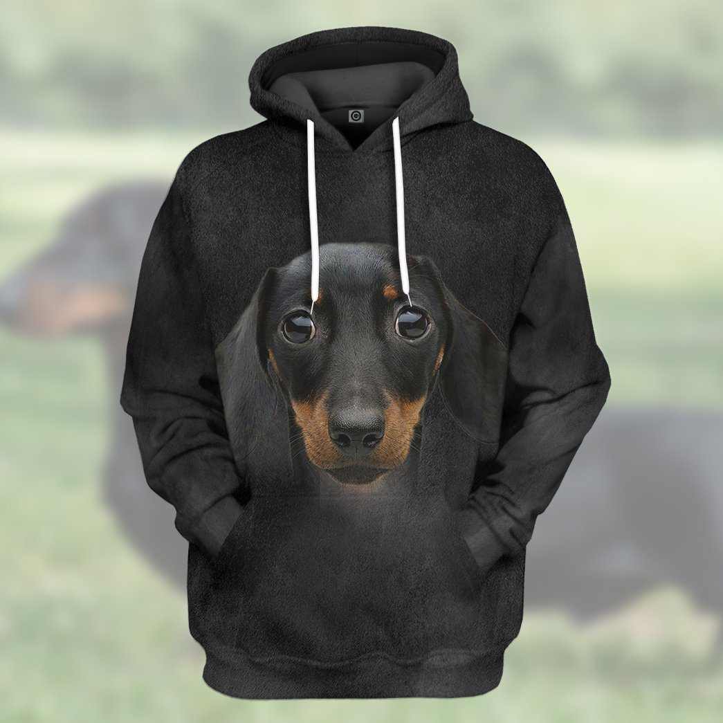 Gearhuman 3D Dachshund Front And Back Tshirt Hoodie Apparel GV09032 3D Apparel