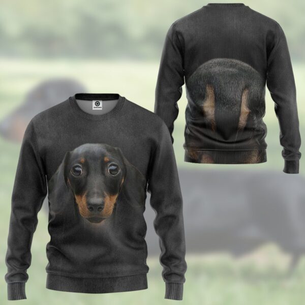 Gearhuman 3D Dachshund Front And Back Tshirt Hoodie Apparel GV09032 3D Apparel