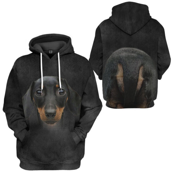 Gearhuman 3D Dachshund Front And Back Tshirt Hoodie Apparel GV09032 3D Apparel