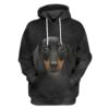 Gearhuman 3D Dachshund Front And Back Tshirt Hoodie Apparel GV09032 3D Apparel Hoodie S