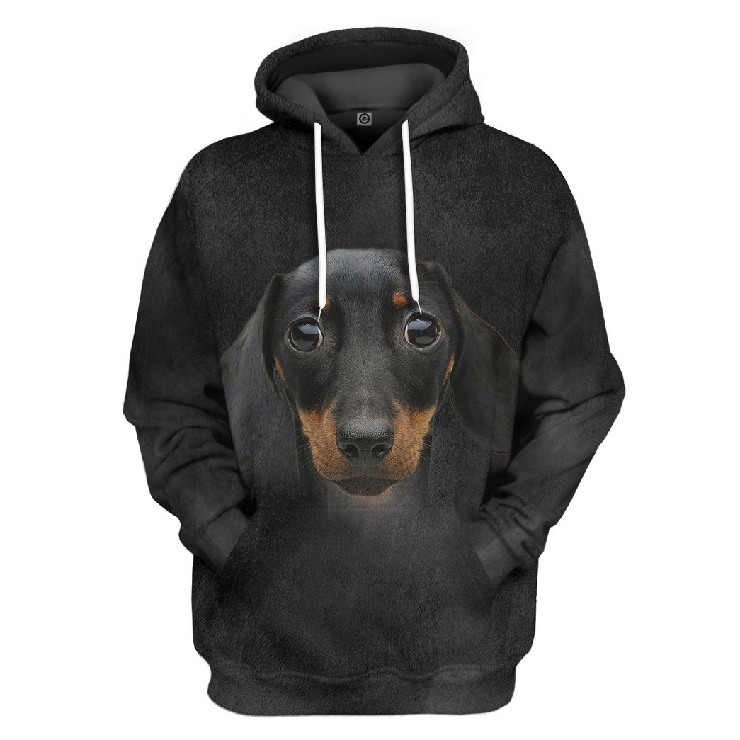 Gearhuman 3D Dachshund Front And Back Tshirt Hoodie Apparel GV09032 3D Apparel Hoodie S