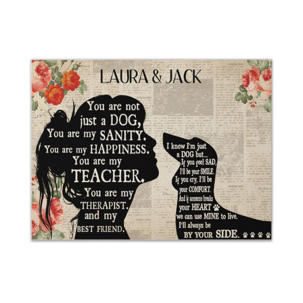 Gearhuman 3D Dachshund My Best Friend Custom Name Canvas GW260111 Canvas 1 Piece Non Frame M