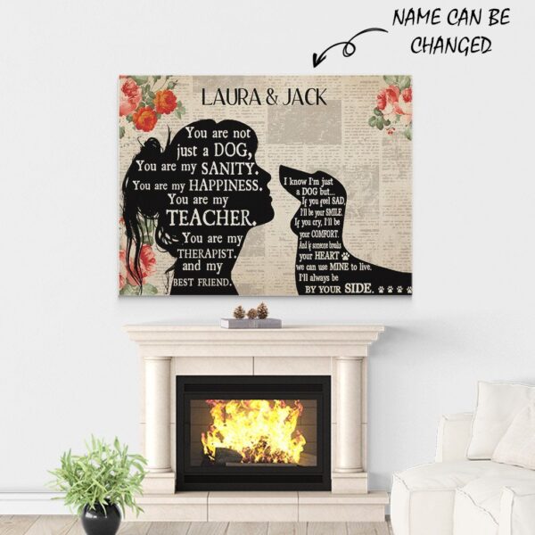 Gearhuman 3D Dachshund My Best Friend Custom Name Canvas GW260111 Canvas