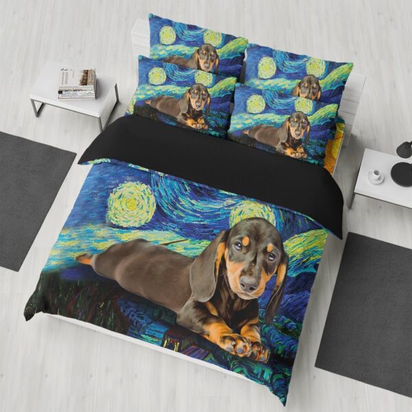 Gearhuman 3D Dachshund Starry Night Bedding Set GK05019 Combo Bedding 