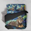 Gearhuman 3D Dachshund Starry Night Bedding Set GK05019 Combo Bedding Bedding Set Twin 3PCS