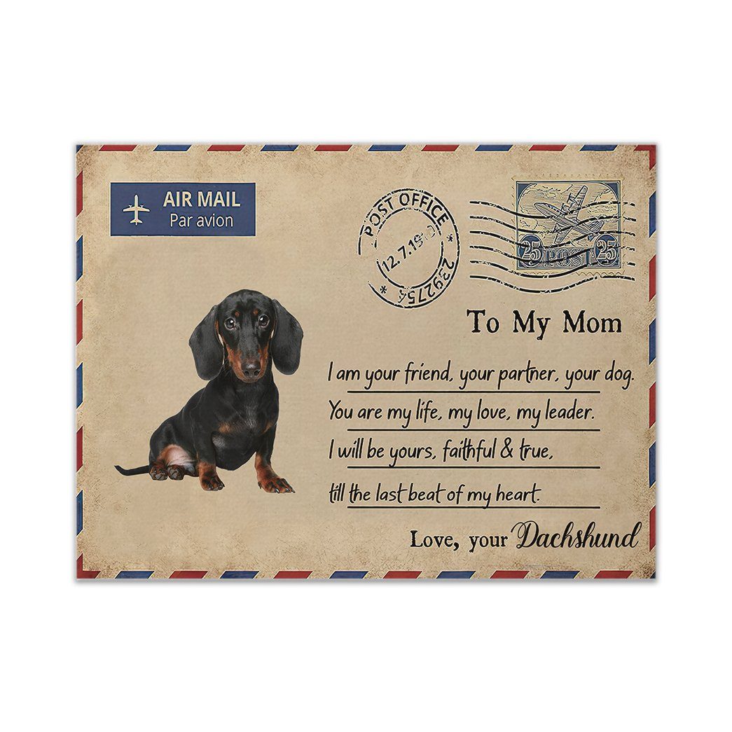 Gearhuman 3D Dachshund You Are My Life Canvas GK18025 Canvas 1 Piece Non Frame M