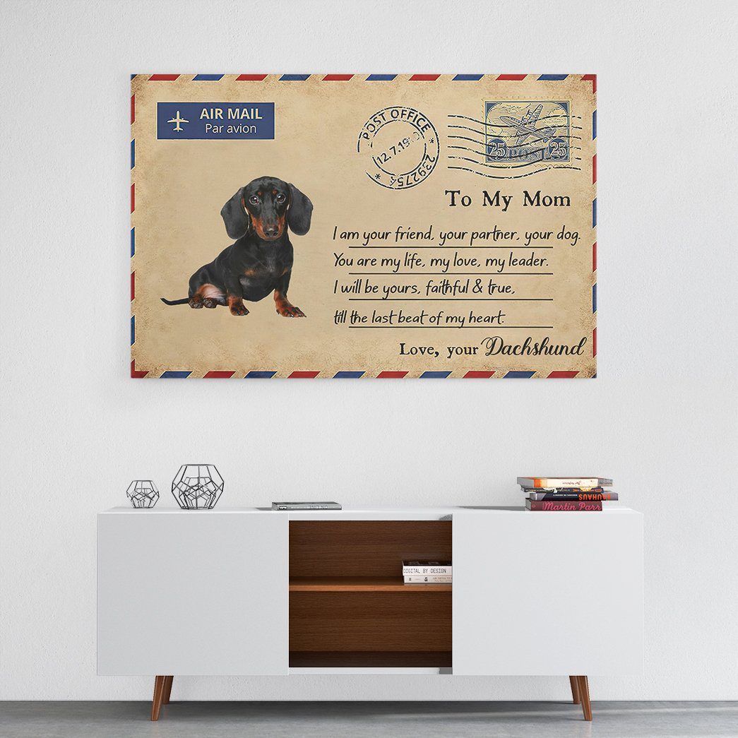 Gearhuman 3D Dachshund You Are My Life Canvas GK18025 Canvas