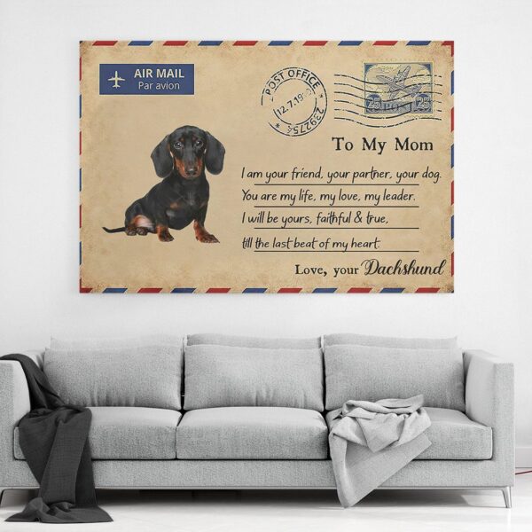 Gearhuman 3D Dachshund You Are My Life Canvas GK18025 Canvas
