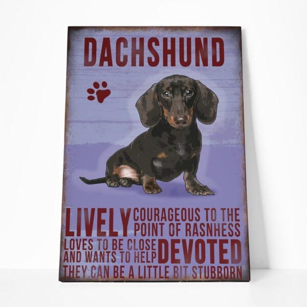 Gearhuman 3D Dachsund Vintage Quotes Custom Canvas GW01038 Canvas 1 Piece Non Frame M