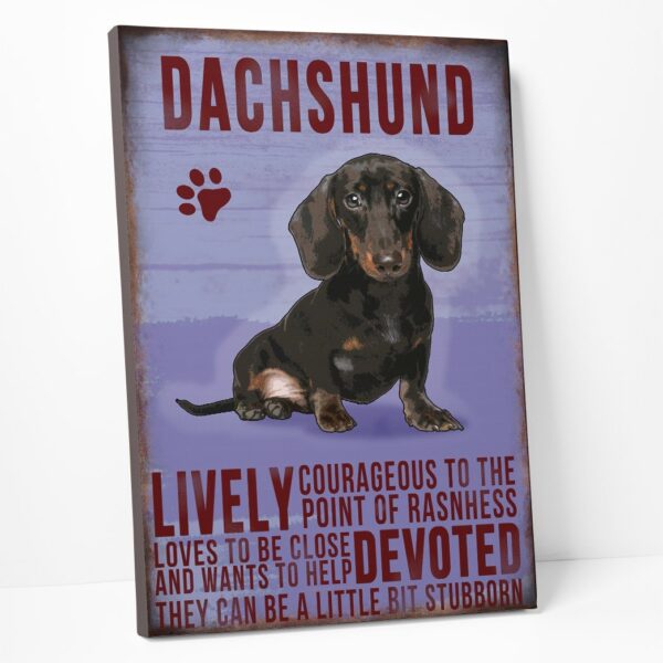 Gearhuman 3D Dachsund Vintage Quotes Custom Canvas GW01038 Canvas