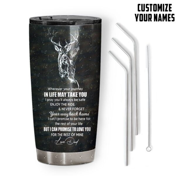 Gearhuman 3D Dad & Son Hunting Custom Name Tumbler GB08125 Tumbler 