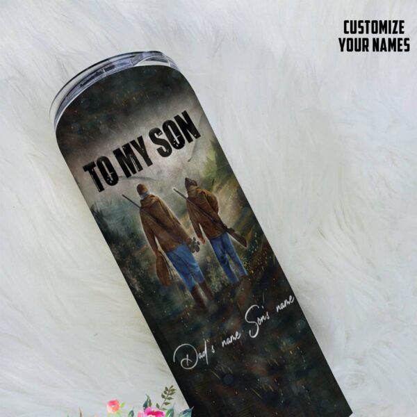 Gearhuman 3D Dad & Son Hunting Custom Name Tumbler GB08125 Tumbler 