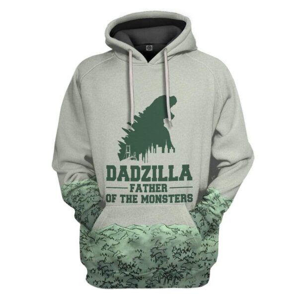 Gearhuman 3D Dadzilla And Zilla Jr Custom Hoodie Apparel GW05052 3D Custom Fleece Hoodies Hoodie S