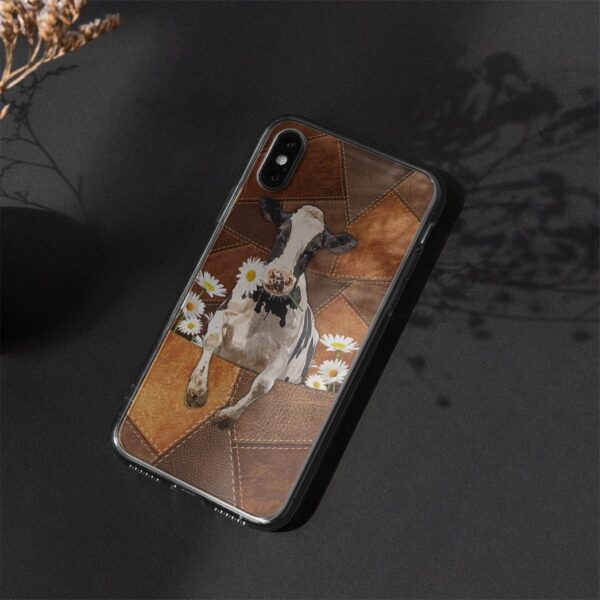 Gearhuman 3D Daisy Cow Leather Phonecase GB030316 Glass Phone Case