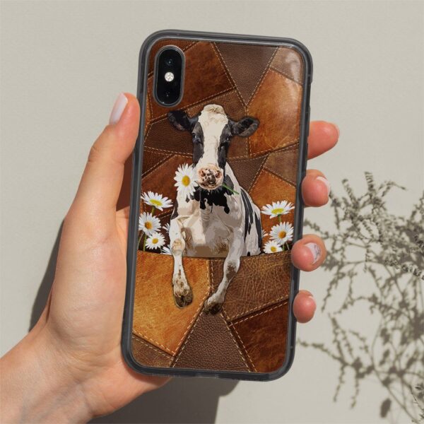 Gearhuman 3D Daisy Cow Leather Phonecase GB030316 Glass Phone Case