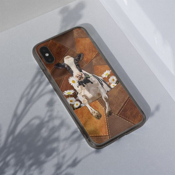 Gearhuman 3D Daisy Cow Leather Phonecase GB030316 Glass Phone Case