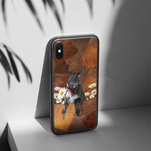 Gearhuman 3D Daisy Donkey Leather Phonecase GB030313 Glass Phone Case