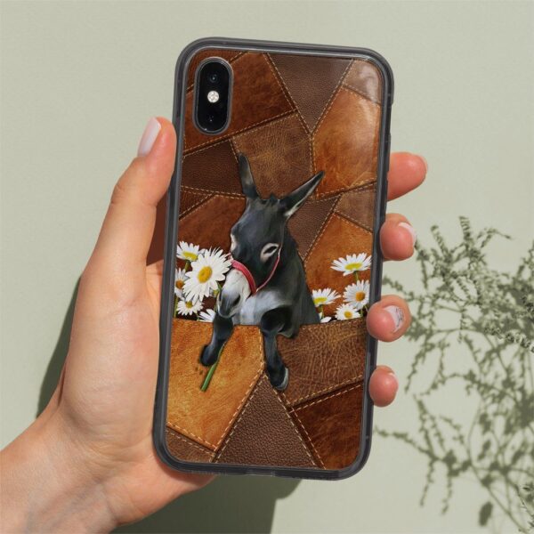 Gearhuman 3D Daisy Donkey Leather Phonecase GB030313 Glass Phone Case
