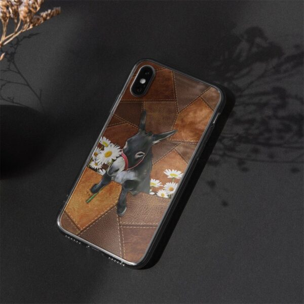 Gearhuman 3D Daisy Donkey Leather Phonecase GB030313 Glass Phone Case
