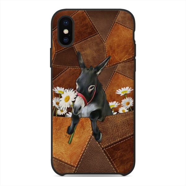 Gearhuman 3D Daisy Donkey Leather Phonecase GB030313 Glass Phone Case Iphone X