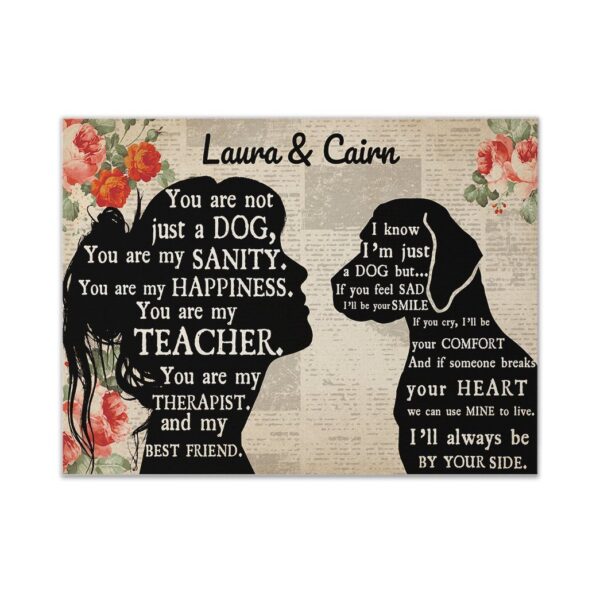 Gearhuman 3D Dalmatian My Best Friend Custom Name Canvas GW260135 Canvas 1 Piece Non Frame M