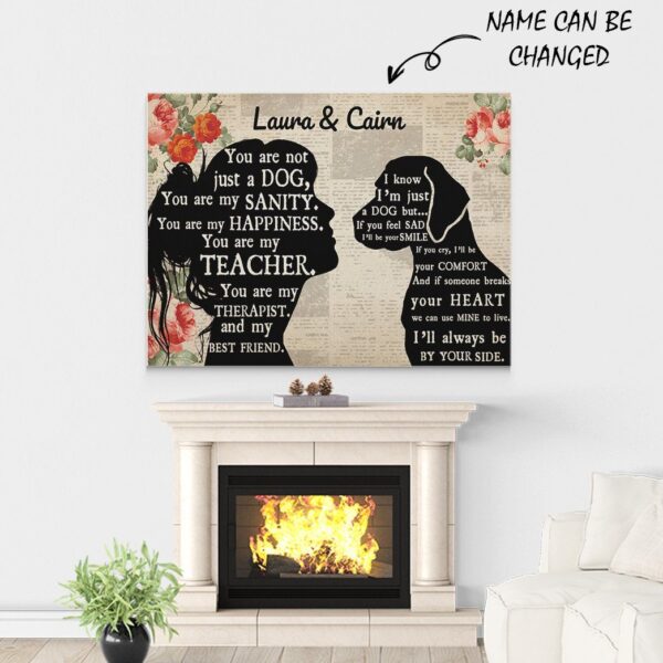 Gearhuman 3D Dalmatian My Best Friend Custom Name Canvas GW260135 Canvas