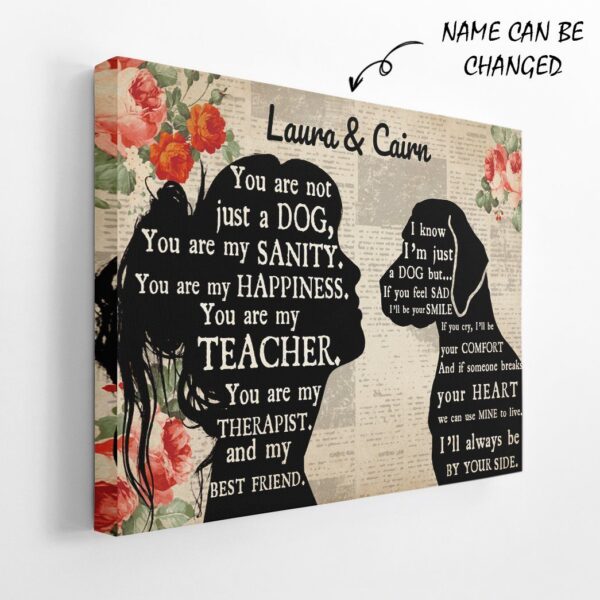 Gearhuman 3D Dalmatian My Best Friend Custom Name Canvas GW260135 Canvas