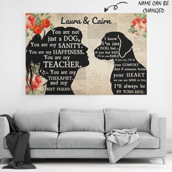 Gearhuman 3D Dalmatian My Best Friend Custom Name Canvas GW260135 Canvas