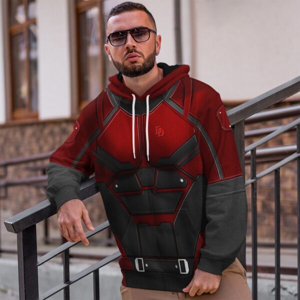 Gearhuman 3D Daredevil Suit Custom Tshirt Hoodie Apparel CW16123 3D Apparel 
